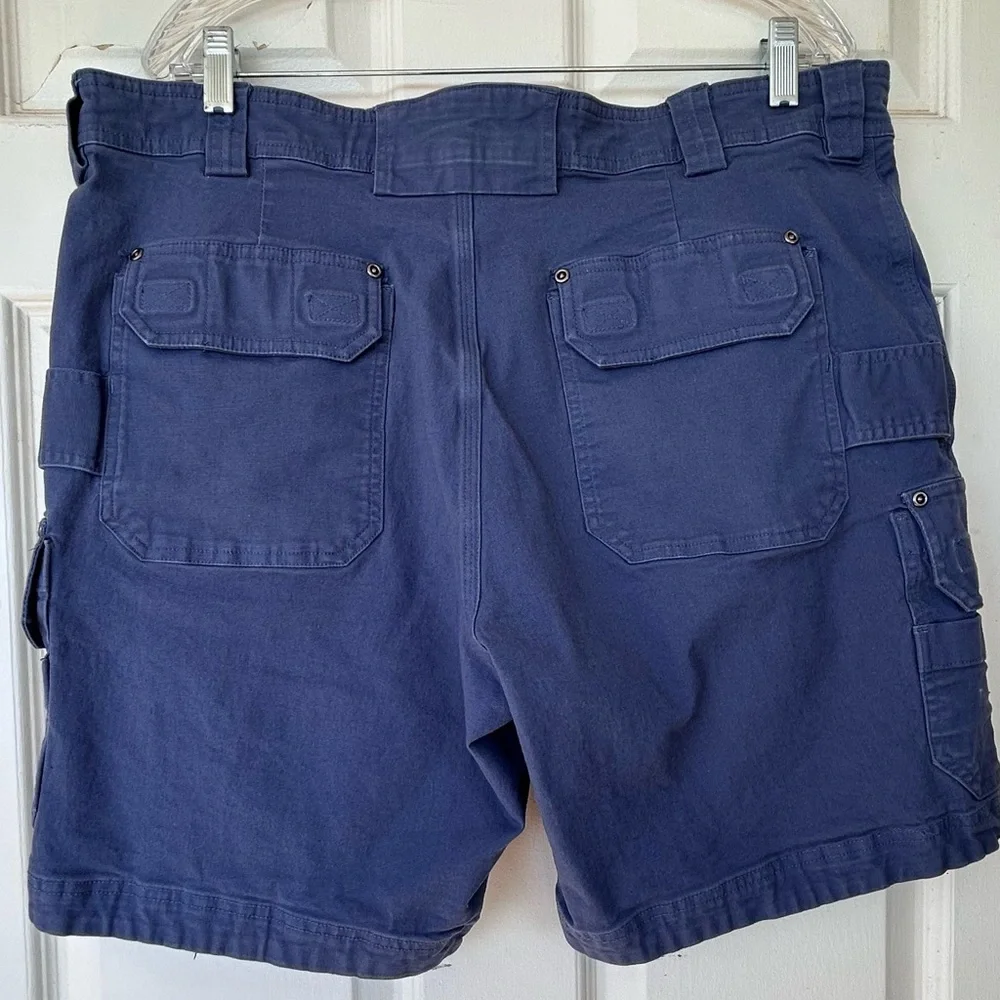 Duluth Trading Co. Flex Fire Hose Cargo Shorts Blue/Gray‎ Size 40 Relaxed Fit
